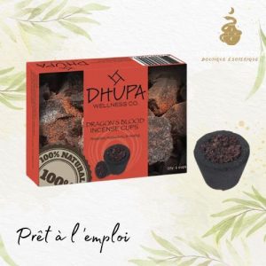 Boîte d'encens dhupa dragons blood natural avec 6 tasses
