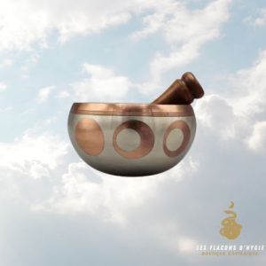 Bol chantant cuivré argenté phases de la lune