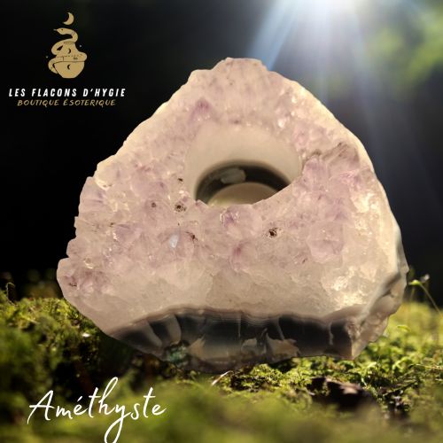 Bougeoir amethyste 1274g