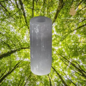 Bougeoir cylindre selenite