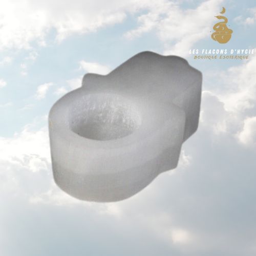 Bougeoir sélénite main de fatma - hamsa