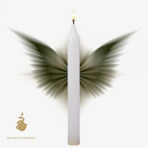 Bougie chandelle teintée masse- coloris blanc