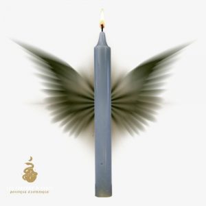Bougie chandelle teintée masse - coloris gris