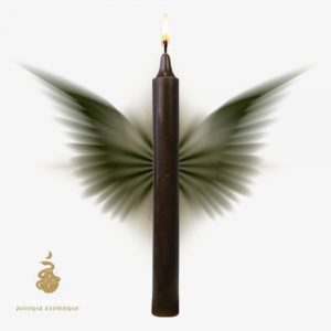 Bougie chandelle teintée masse - coloris marron