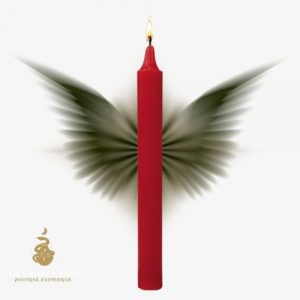 Bougie chandelle teintée masse - coloris rouge vif