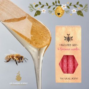 Bougie magique en cire d'abeille "rose" lot de 6 blessed bee