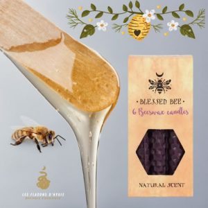 Bougie magique en cire d'abeille "violet" lot de 6 blessed bee