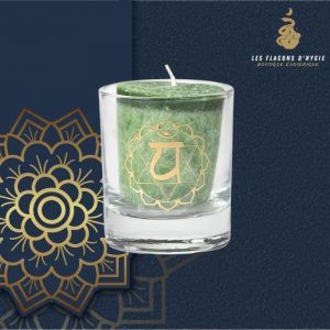 Bougie votive 4eme chakra