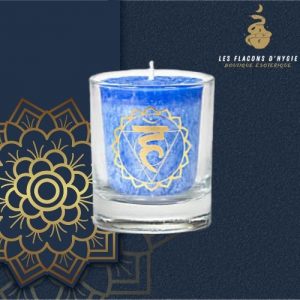 Bougie votive 5eme chakra