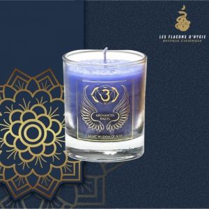 Bougie parfumee archange raziel bleu fonce