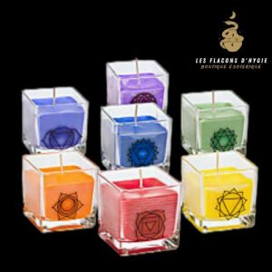 Lot de 7 bougies parfumées 7 chakras