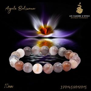 Bracelet b 10mm agate botswana a+