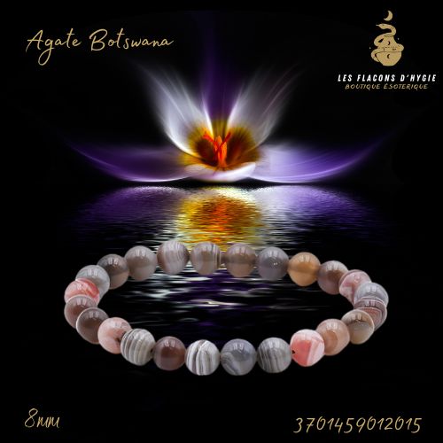 Bracelet b 06mm agate botswana a+