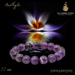 Bracelet b 12mm amethyste a