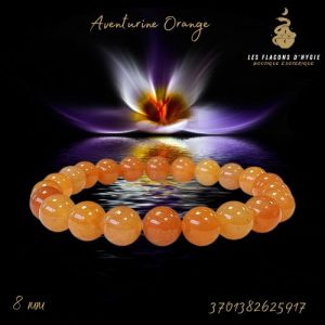 Bracelet b 08mm aventurine orange a