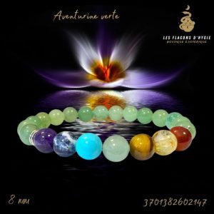 Bracelet b 08mm aventurine verte 7 chakras