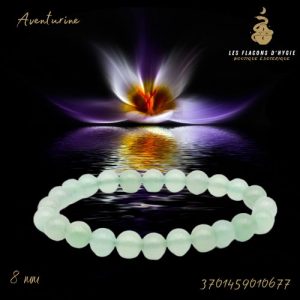 Bracelet b 08mm aventurine verte ab