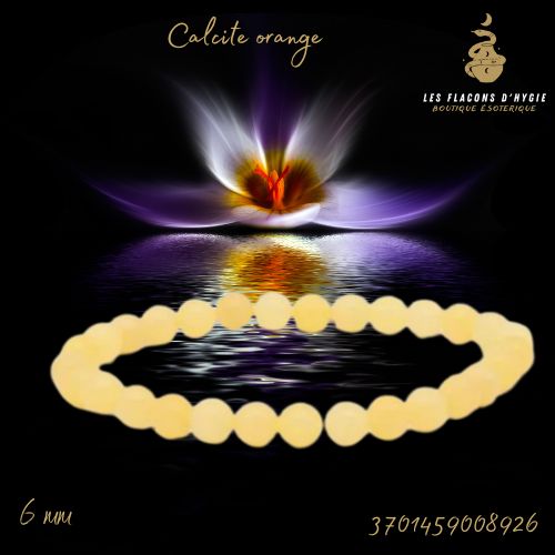 Bracelet b 06mm calcite orange ab