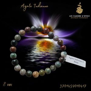 Bracelet b 08mm agate indienne a