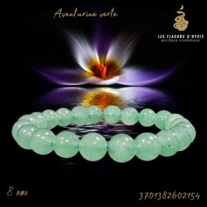 Bracelet b 08mm aventurine verte