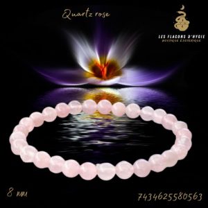 Bracelet b 08mm quartz rose