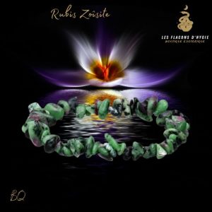 Bracelet  bq zoisite avec rubis