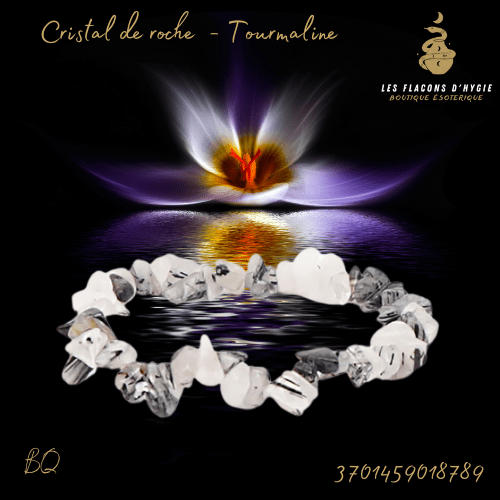 Bracelet bq cristal roche tourmaline a