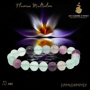 Bracelet b 10mm fluorine multicolore ab