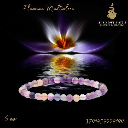 Bracelet b 06mm fluorine multicolore aa