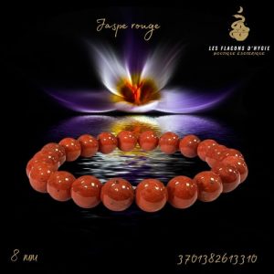 Bracelet b 08mm jaspe rouge a perles (8-9mm)