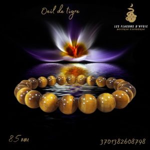 Bracelet b 08mm œil de tigre aaa perles (8-8.5mm)