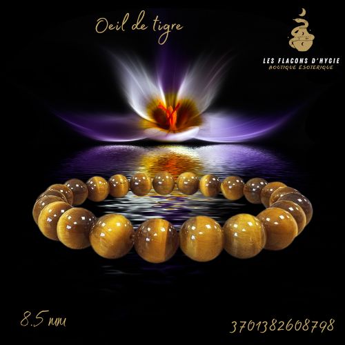 Bracelet b 08mm œil de tigre aaa perles (8-8.5mm)