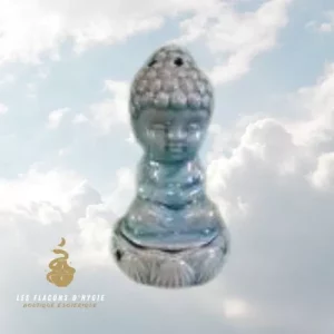 Porte encens céramique bouddha - vert