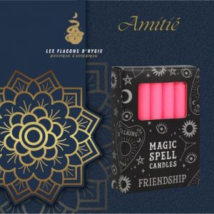 Bougies magic spell rose amitie