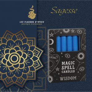 Bougies magic spell bleu fonce sagesse