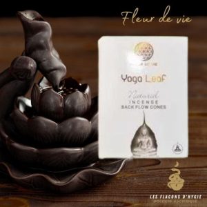 Encens yoga leaf fleur de vie cônes backflow