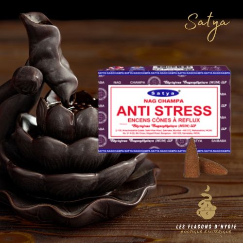 Encens satya anti stress cônes backflow