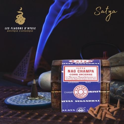 Encens satya nag champa coffre porte-encens et cônes