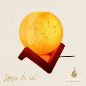 Lampe sphére artisanale sel de l'himalaya