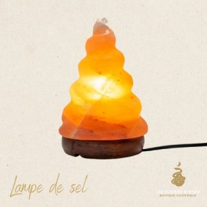 Lampe spirale artisanale sel de l'himalaya