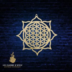Matrice en bois fleur de vie & lotus
