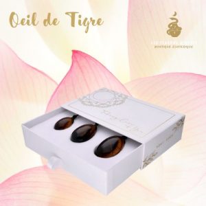 Œufs de yoni avec trou œil de tigre