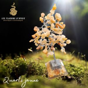 Arbre de vie jaspe jaune sur orgonite