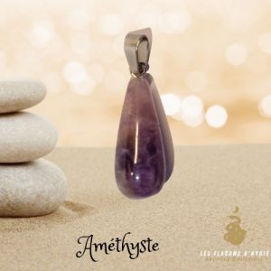 Pendentif mini goute amethyste