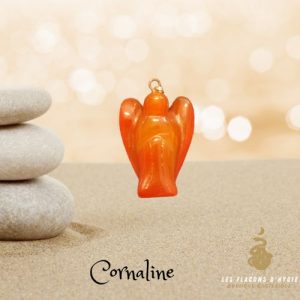 Pendentif cornaline ange 2cm