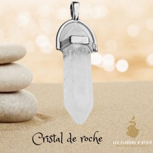 Pendentif bi determine cristal de roche