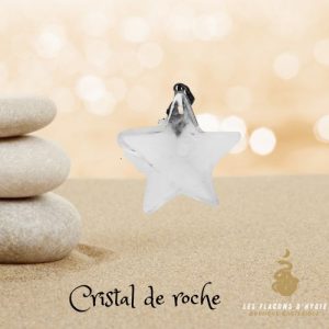 Pendentif etoile cristal de roche