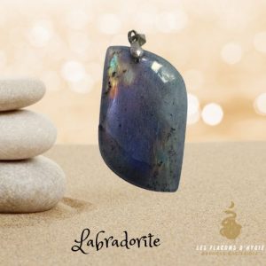 Pendentif labradorite forme-s arc en ciel