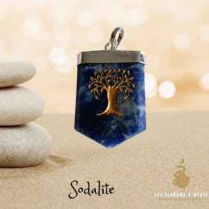 Pendentif sodalite fanion arbre de vie