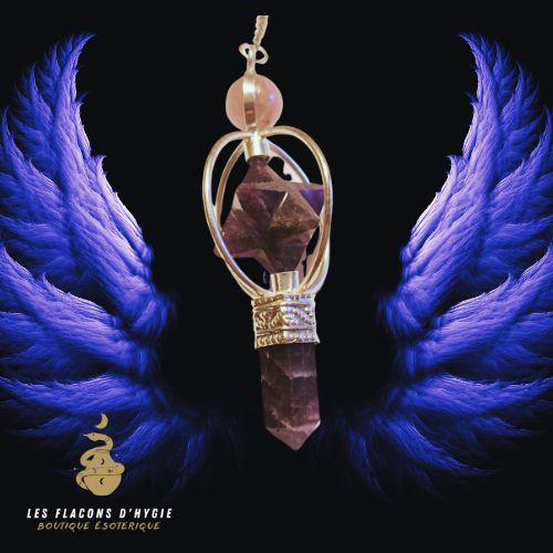 Pendule merkaba amethyste